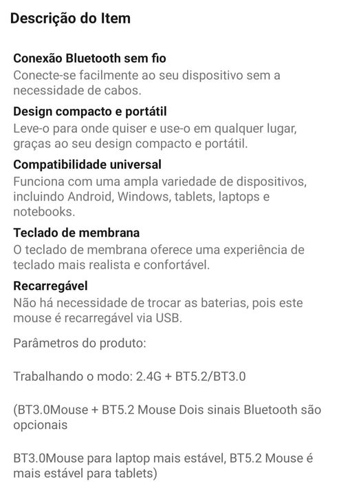 Rato wireless bluetooth, recarregável. Design ultrafino e elegante.