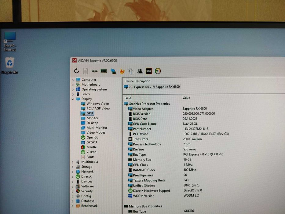 Відеокарта AMD Radeon RX 6800 16GB Sapphire Pulse