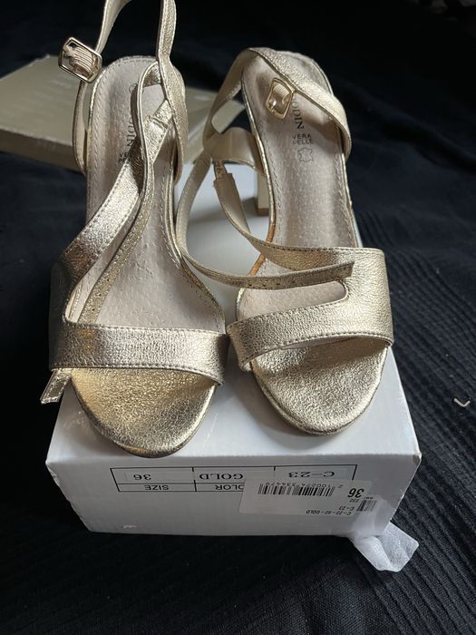 Eleganckie sandały 36, obcss 8 cm, nowe ale bez metki
