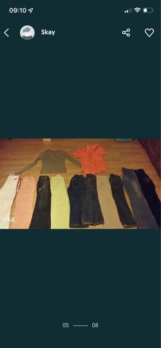 Paka zestaw gigant dla dziewczynki roz.134_14 par spodni _kurtka _buty