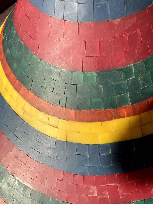 Candeeiro de Tecto Feito à Mão / Resina Cores  / Peça única