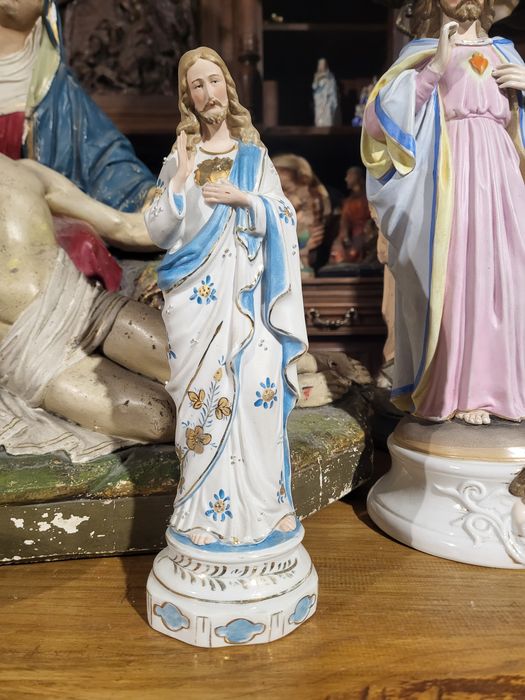 Pan Jezus biskwit figurka Najświętsze Serce