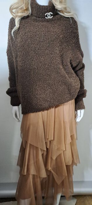 Halka/ sukienka tiulowa karmel