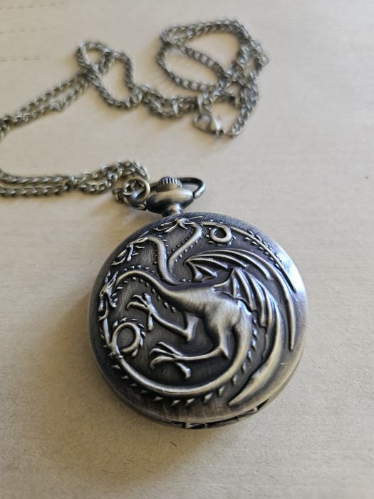 Nowy zegarek kieszonkowy Savonette Viking Dragon Runy Gothic