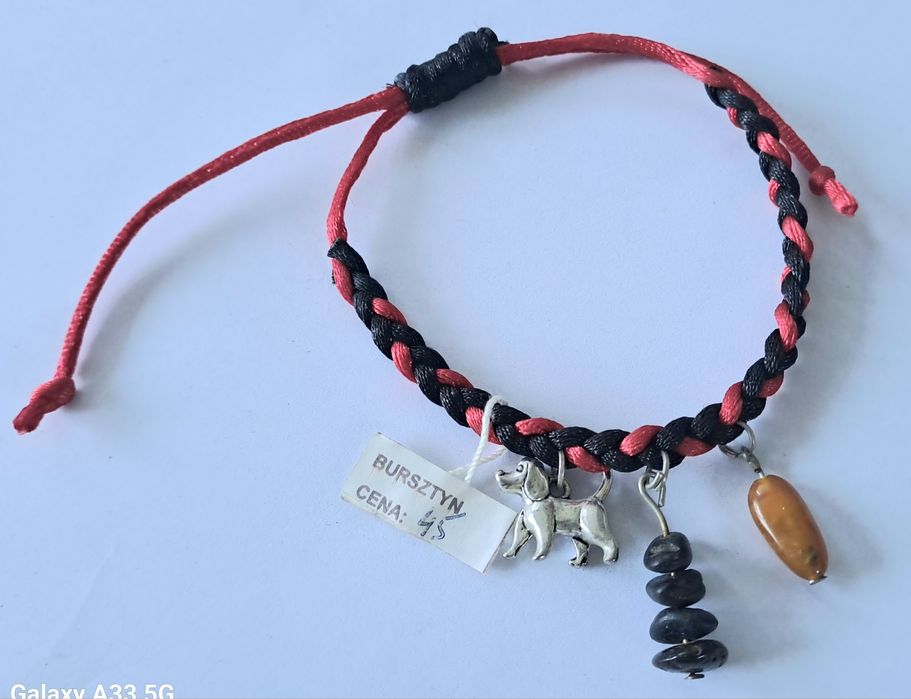 Nowa bransoletka z bursztynem