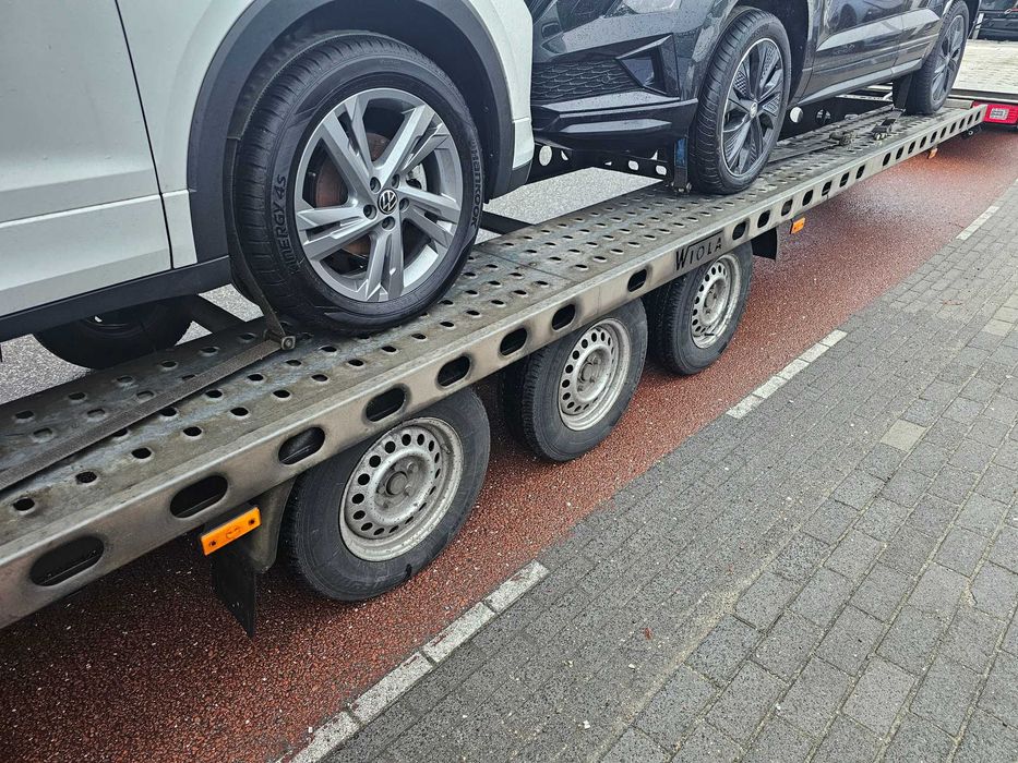 Przyczepa laweta 8,5m na dwa auta