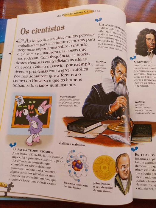 As Personagens Célebres - Disney, livro didático, em muito bom estado