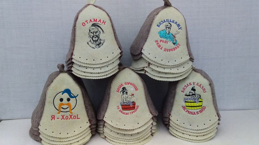 7 мм натуральная шерсть шапка в баню банная опт и  розница лазню якіс