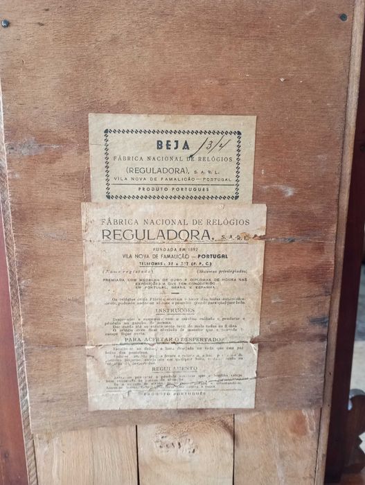 Antigo relógio de mesa Reguladora modelo Beja