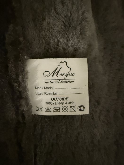 Zielony kożuch skóra naturalna r. XL/42