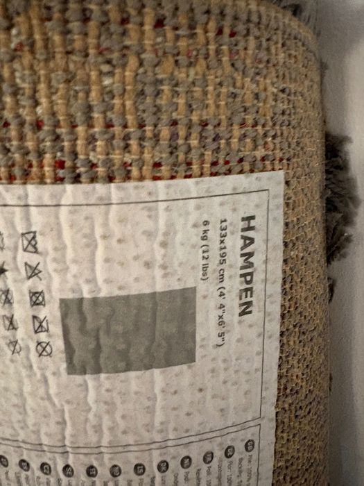 Tapete grande cinzento Hampen IKEA