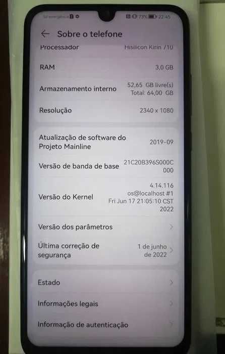 Huawei P Smart phone telemovel