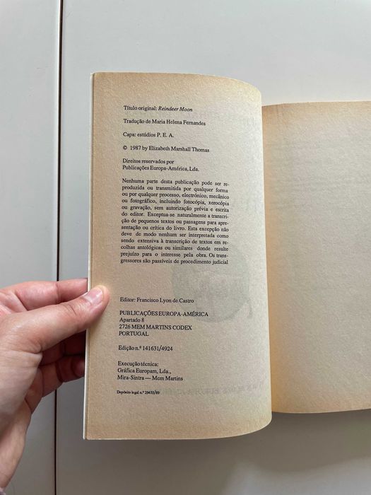 Elizabeth Marshall Thomas: A Lua da Rena (Nebula 1989)