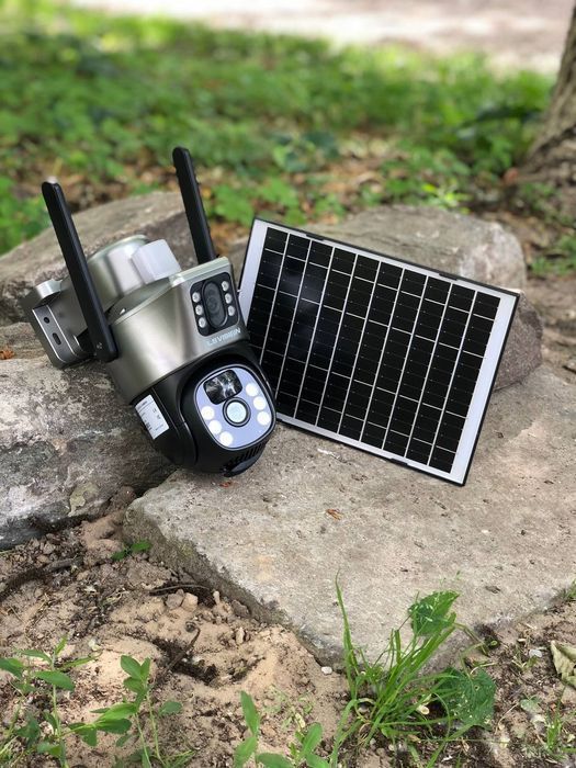 Камера відеонагляду 4g автономна сонячна панель видеонаблюдение TP15B