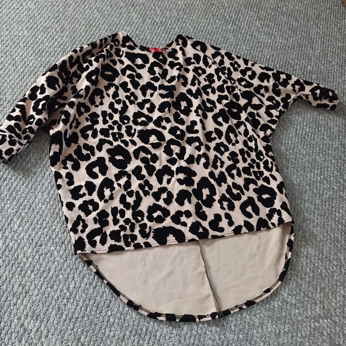 Sukienka oversize panterka asymetryczna  M