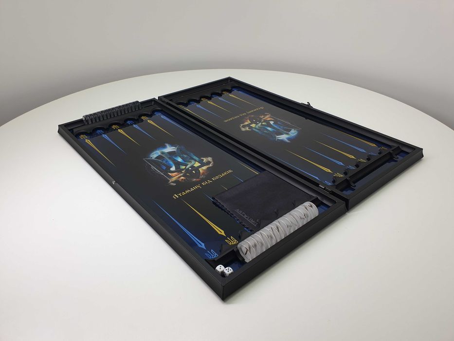 Нарди зі скла "ЗСУ". Подарунок військовому чоловіку, татові, командиру