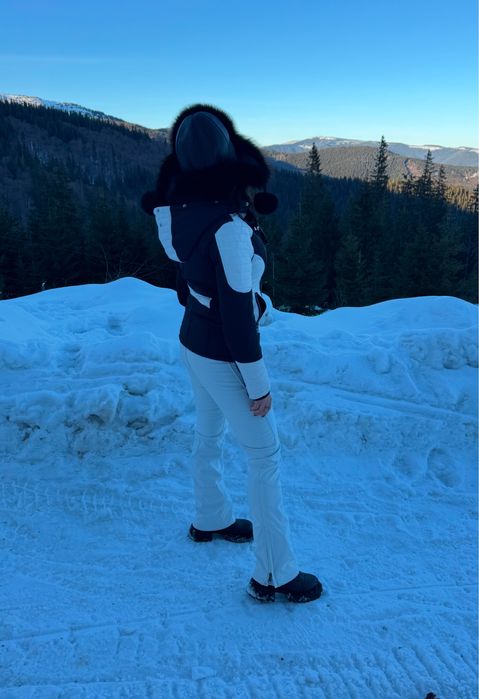 Лыжный костюм женский франция белый черный