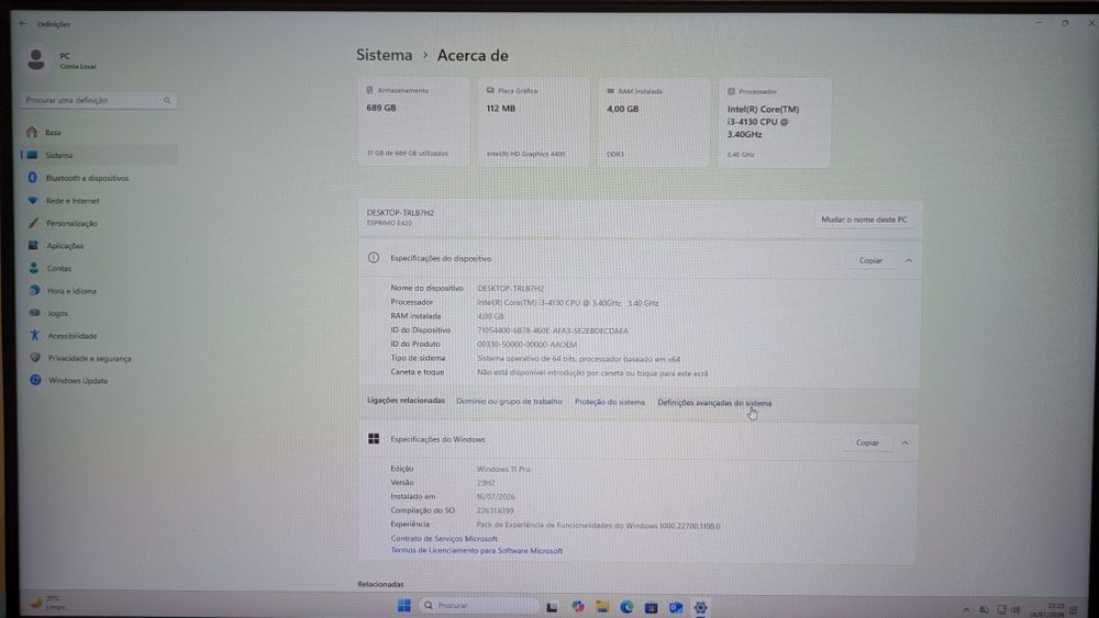 Computador Desktop Fujitsu Esprimo E420 - Rápido (SSD + HDD) - Windows 11 Pro