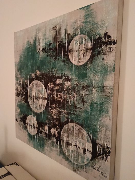 Quadro abstrato original e único de autor 90cm/90cm