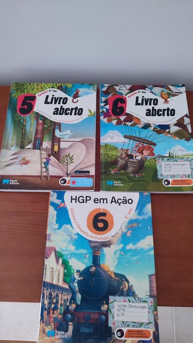 Manuais Livro aberto 5 e HGP em acção 6