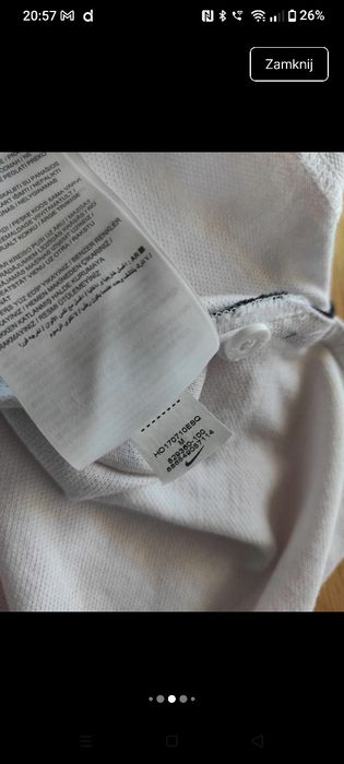 T-shirt polo NIKE różowa biel rozmiar M