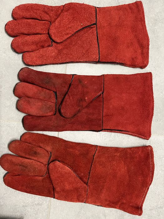 ZESTAW rękawice robocze ocieplane Reis Consorte skórzane, jednopalcowe