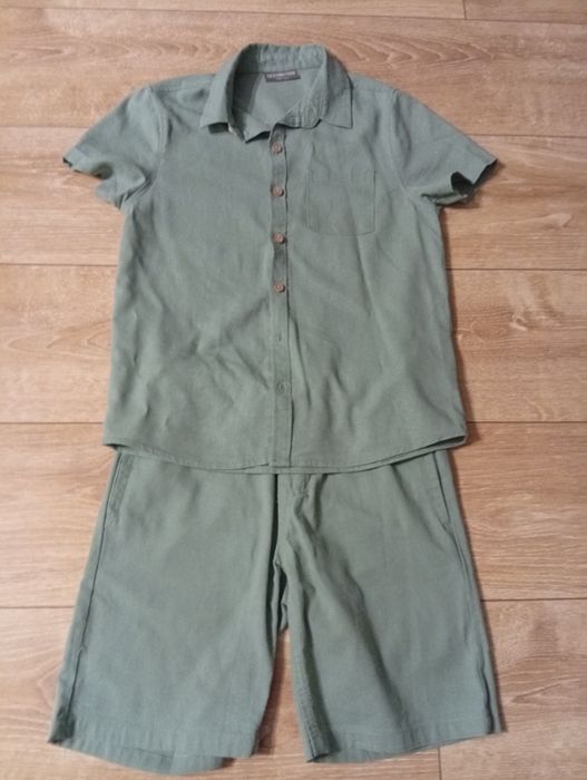 Sprzedam chłopięcy komplet lniany rozm.134/140