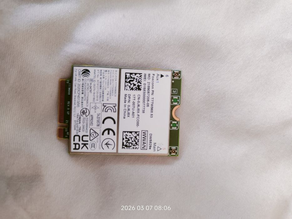Dell Modem Foxconn DW5829e 4G WWAN LTE Latitude