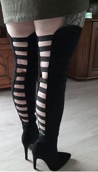 Kozaki damskie zamszowe, muszkieterki rozm.37,5