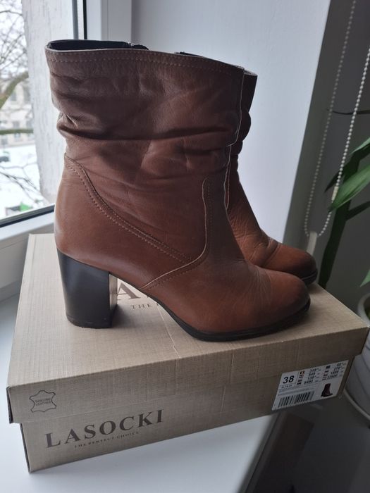 Botki  Lasocki skóra