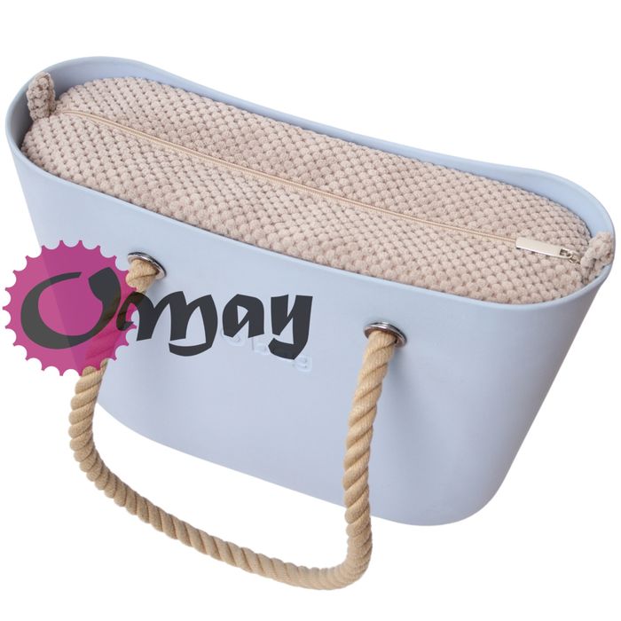 Naturalny organizer do OBAG STANDARD welur beżowy humus wnętrze OMAY