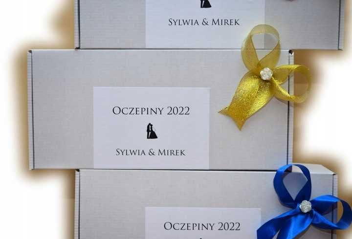 BIAŁE pudełka na muchę,krawat- Zabawa oczepinowa dla Panów