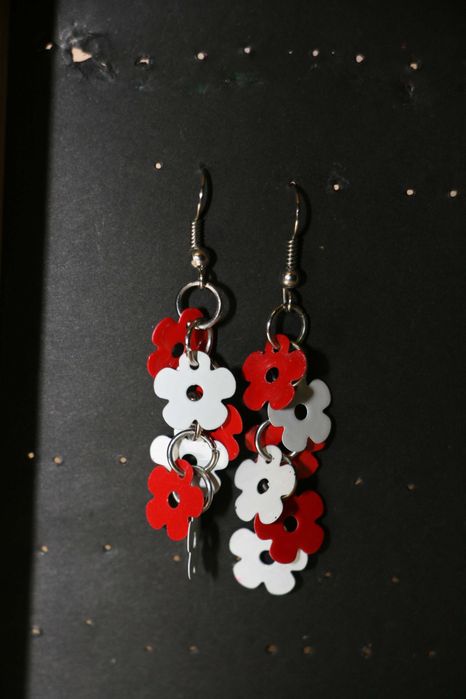 Brincos Compridos com Flores