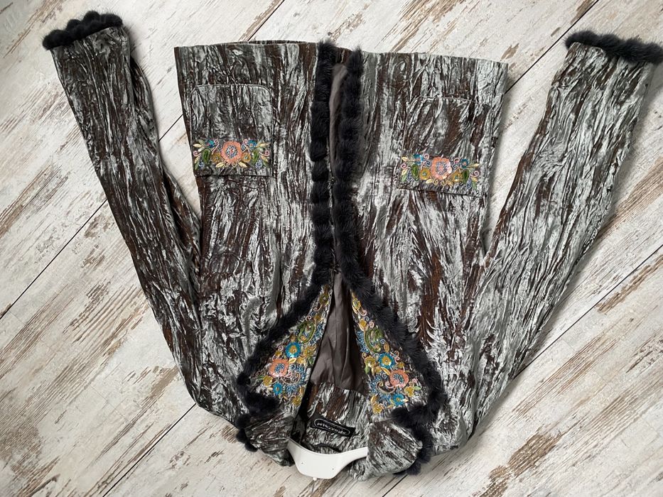 Sportalm marynarka welur futro naruralne futerko  żakiet cekiny 38 M