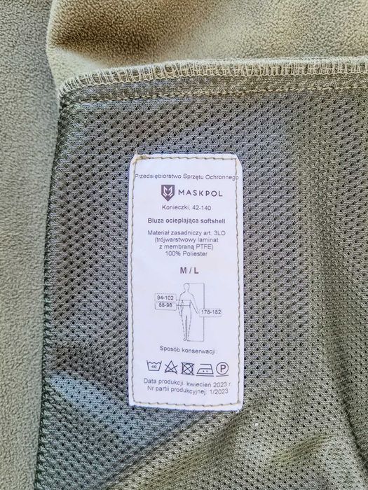 Bluza SOFTSHELL 128Z/MON Maskpol M/L Ocieplacz Wojskowy