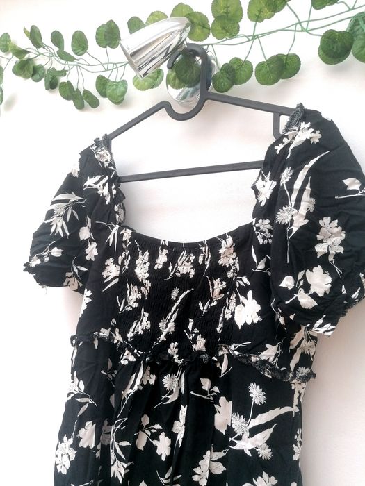 Vestido Preto Florido