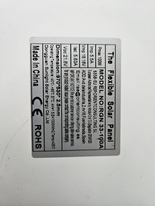 Painel solar flexível 100w