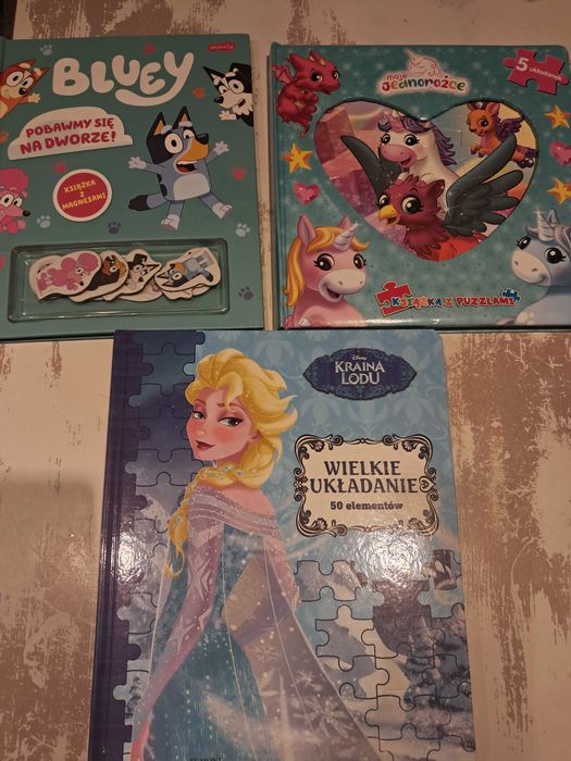 Książki, puzzle zestaw Kraina lodu, Blue