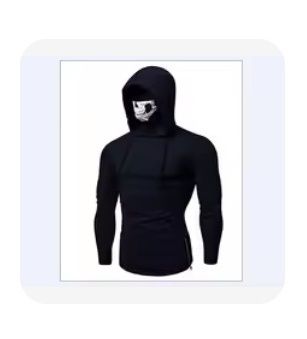 Bluza z kapturem oraz zakrycie twarzy
