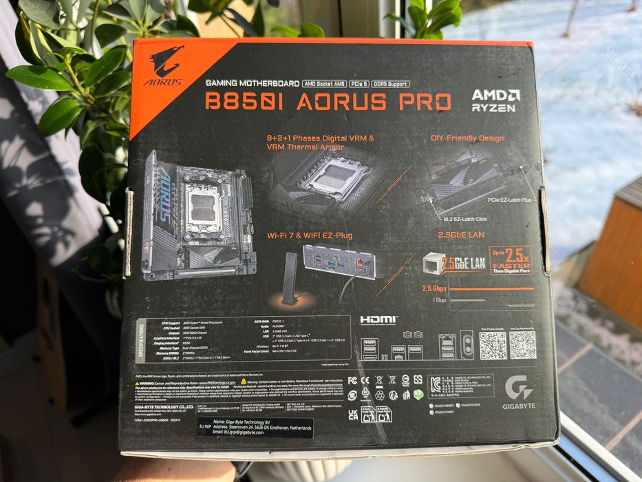 Płyta główna Gigabyte B850I AORUS PRO AM5 DDR5 WiFi BT Mini-ITX