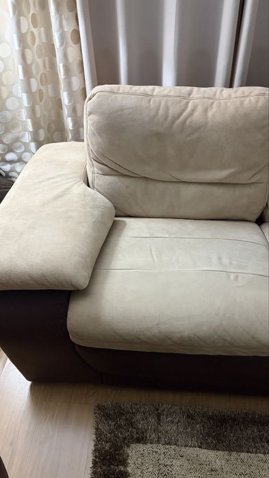 Sofa para sala bage e castanho