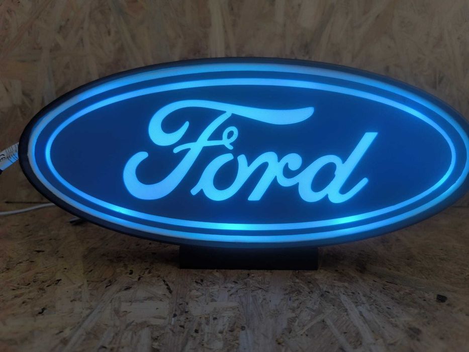 Luminária Decorativa / Lightbox Ford – LED com Cabo USB