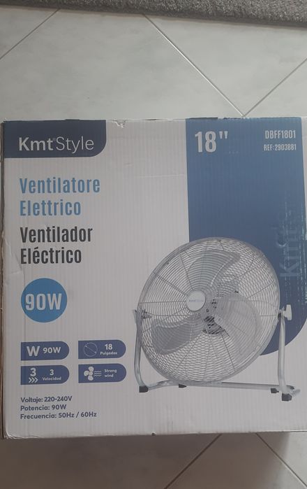 Ventilador elétrico 90W 3 Velocidades