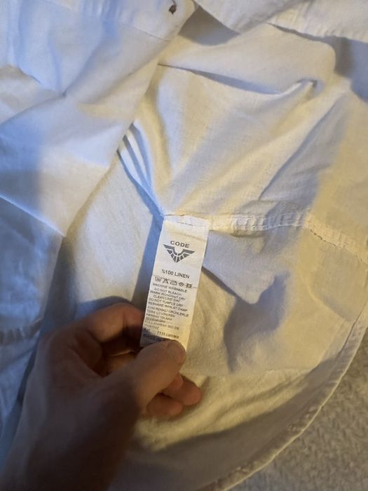 Biała koszula klasyczna męska - rozmiar S - elegancja