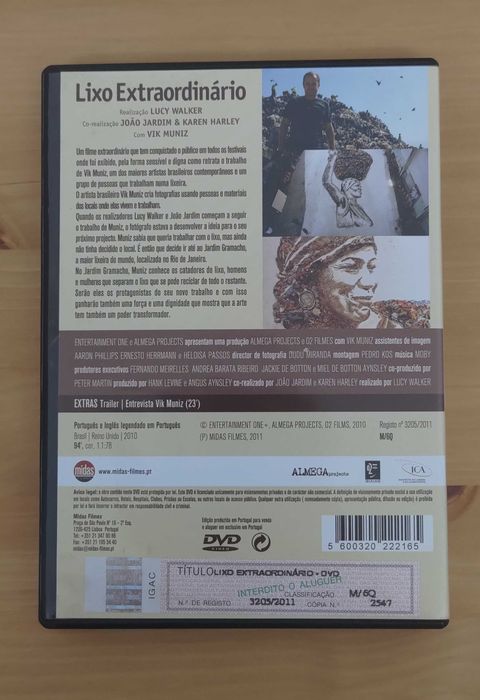 DVD Lixo Extraordinário, de Lucy Walker