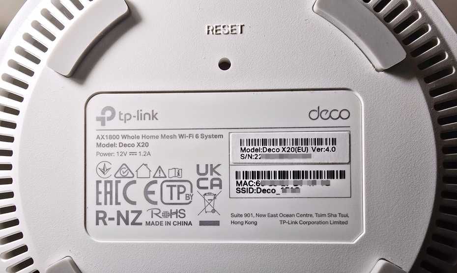 TP-Link Deco X20 AX1800 (V4) Mesh WiFi - 1 Unidade