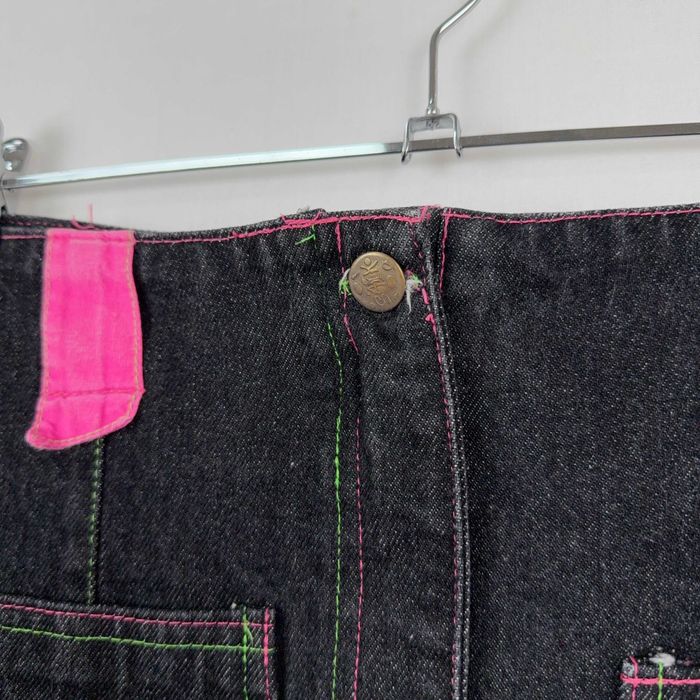 Mini Saia Denim Preto Saik S Vintage Anos 90