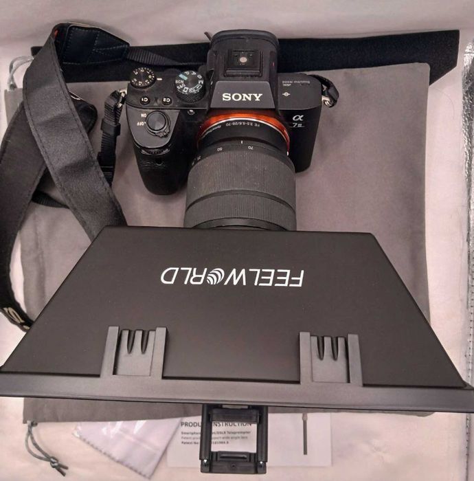 Телесуфлер  FEELWORLD TP2  для видеокамеры, смартфона или  планшета