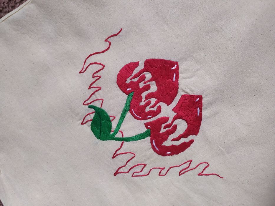 Haftowana torba materiałowa wyszywana