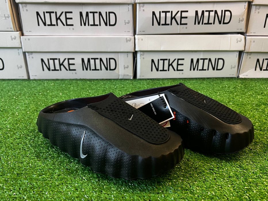 Тапки Nike mind 001 34-37 маленькі розміри Чорни + Акція